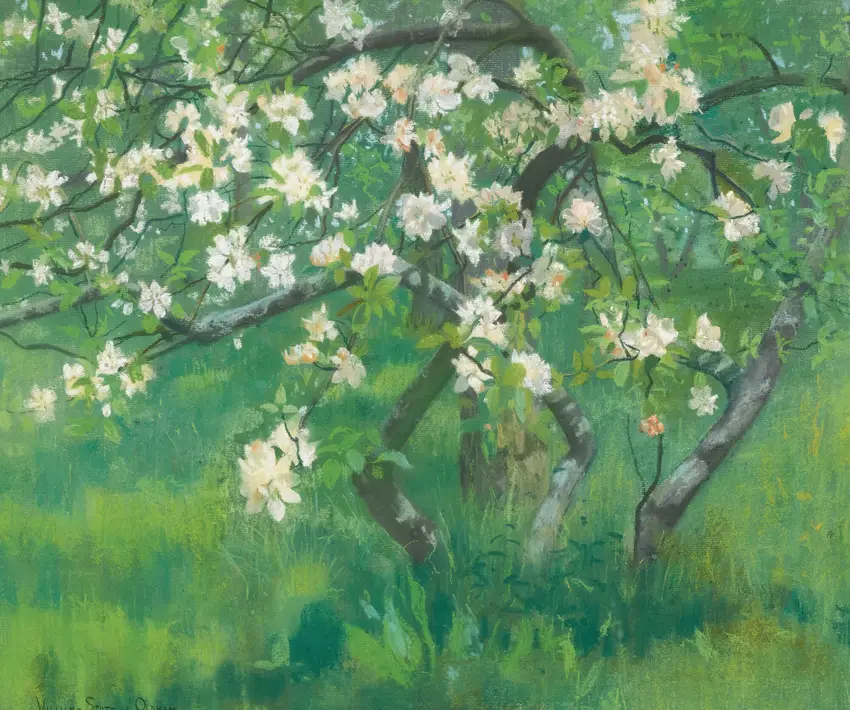 Apple Tree In Blossom by William Stott of Oldham
